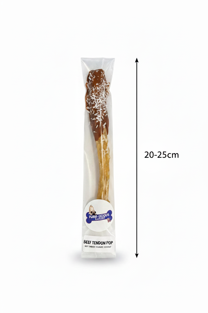 Carob & Coconut Beef Tendon Pop