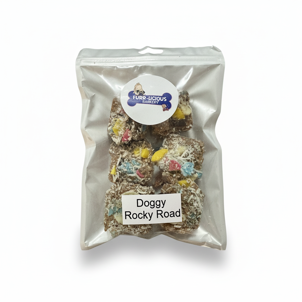 Doggy Rocky Road - professional white background