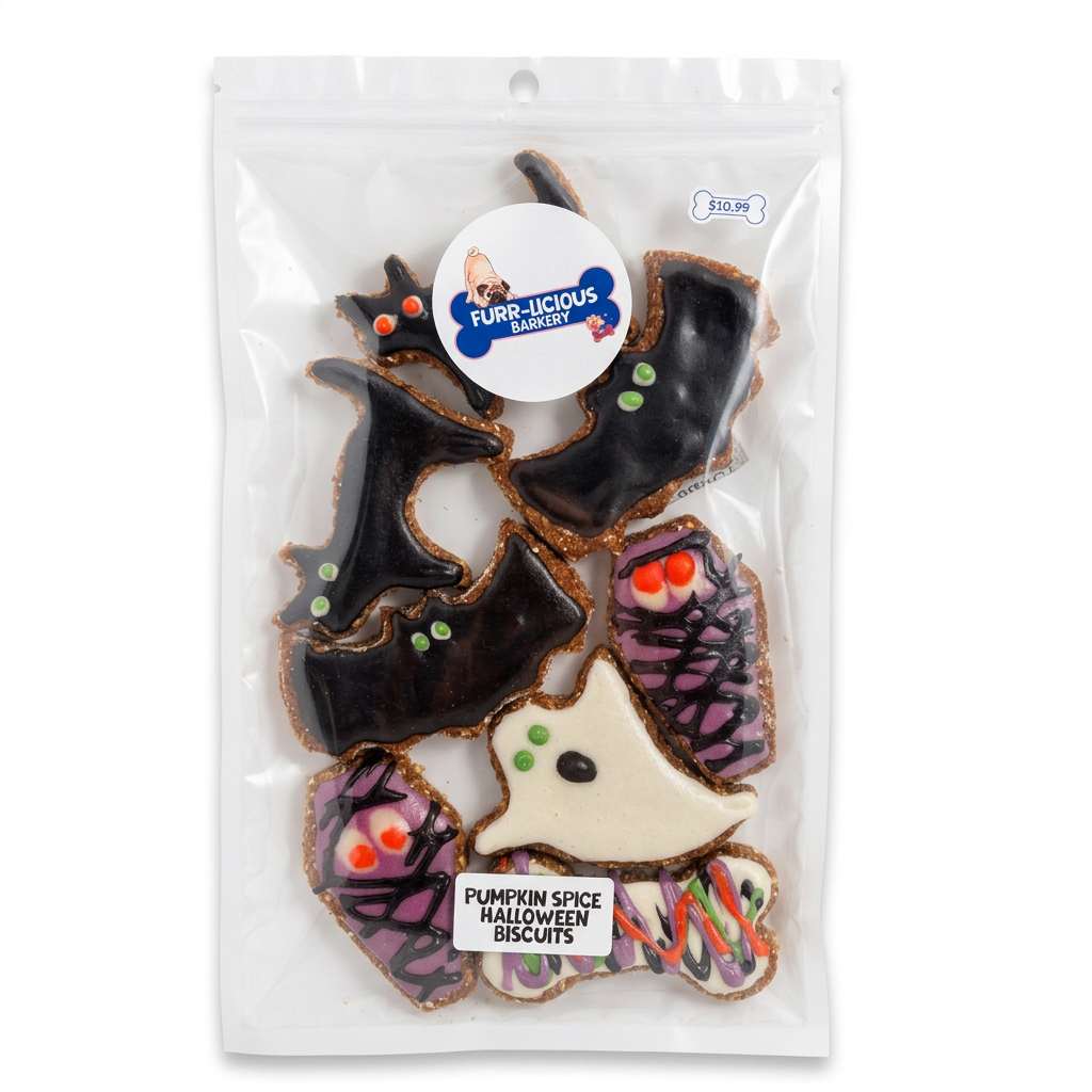 Professional Halloween biscuit pack product photo